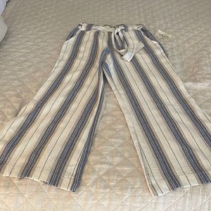 NWT Linen striped pants